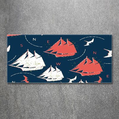 Plexiglas foto Schepen zeevogels