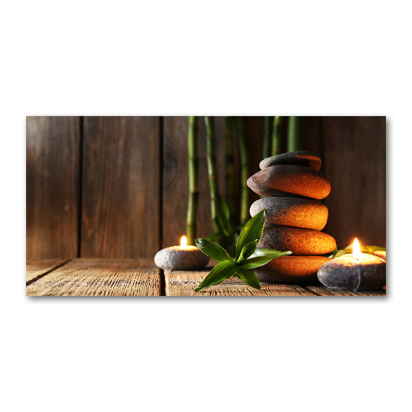 Plexiglas schilderij Bamboe zenstenen