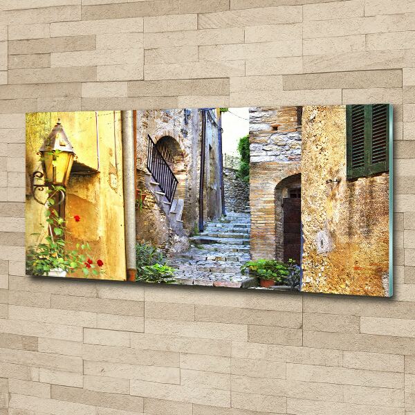 Schilderij op acrylglas Een charmante straat