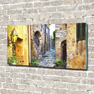 Schilderij op acrylglas Een charmante straat