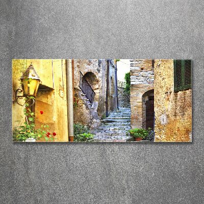 Schilderij op acrylglas Een charmante straat