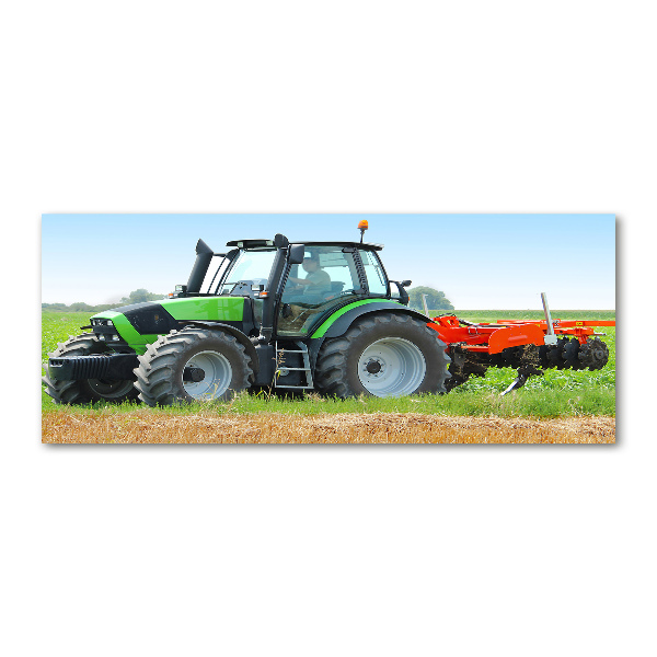 Foto op plexiglas Tractor op het veld