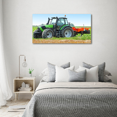 Foto op plexiglas Tractor op het veld