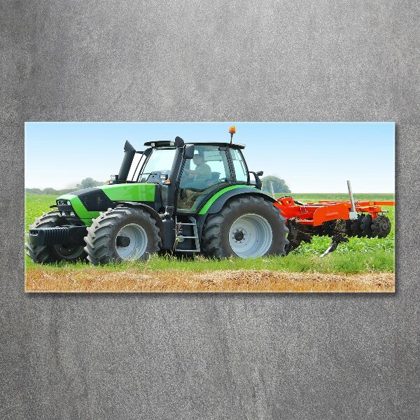 Foto op plexiglas Tractor op het veld