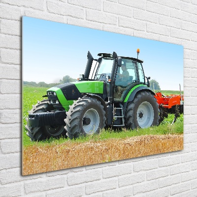 Foto op plexiglas Tractor op het veld