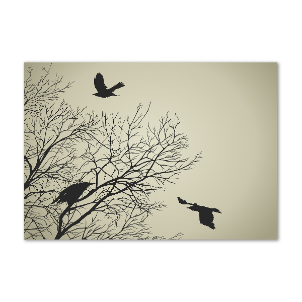 Plexiglas schilderij Kraaien in een boom