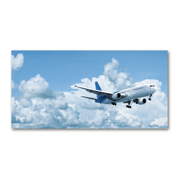 Plexiglas foto Een vliegtuig in de lucht