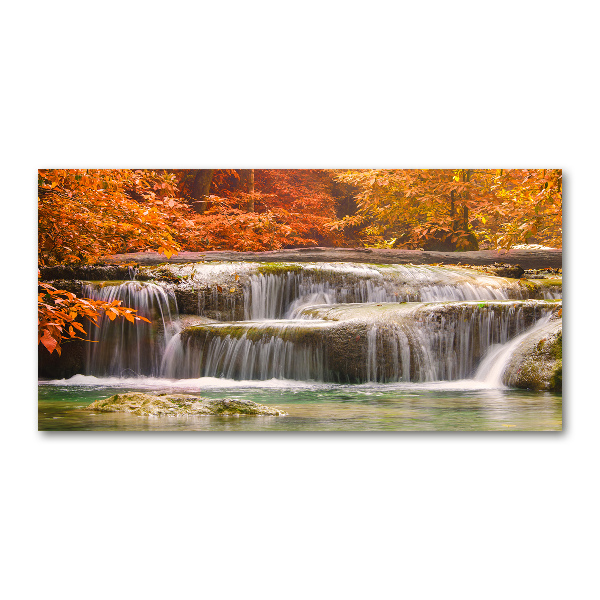 Foto in plexiglas Waterval in de herfst