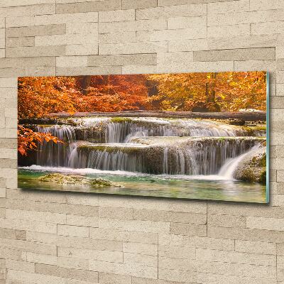 Foto in plexiglas Waterval in de herfst