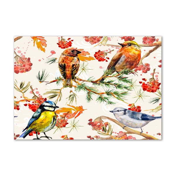 Foto plexiglas Naaldhoutbomen en vogels