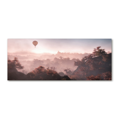 Plexiglas foto Ballonvaart boven het bos