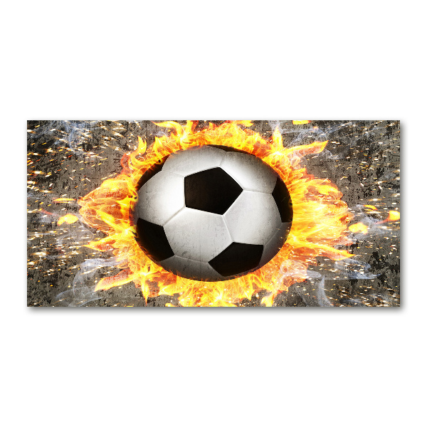 Plexiglas schilderij Brandende voetbalzaag
