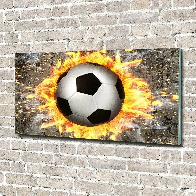 Plexiglas schilderij Brandende voetbalzaag