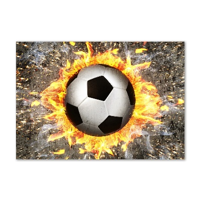 Plexiglas schilderij Brandende voetbalzaag