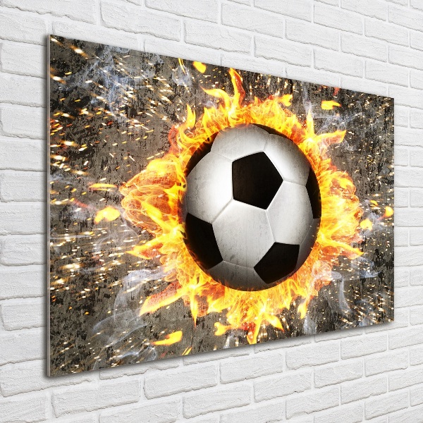 Plexiglas schilderij Brandende voetbalzaag