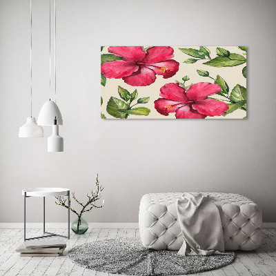 Foto op plexiglas Roze hibiscus
