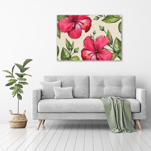 Foto op plexiglas Roze hibiscus