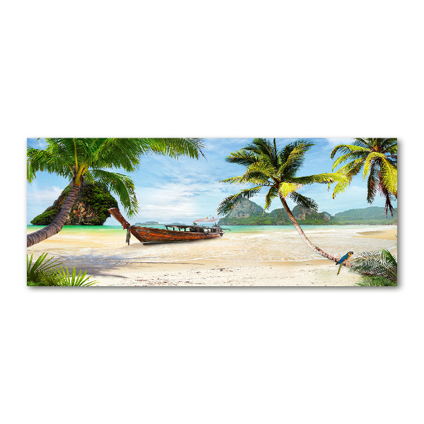 Foto in plexiglas Palmbomen op het strand