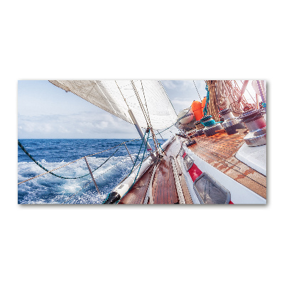Plexiglas schilderij Een zeilboot op zee