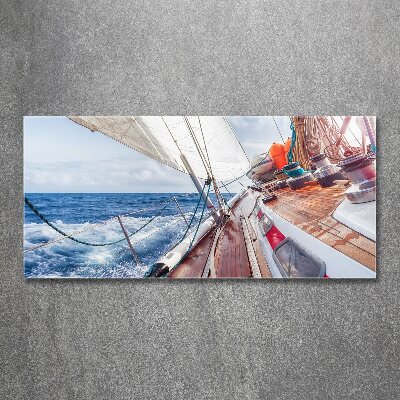 Plexiglas schilderij Een zeilboot op zee
