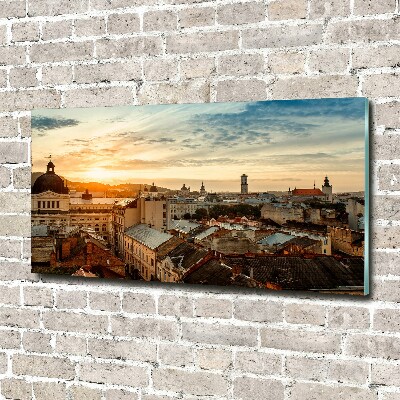 Schilderij op acrylglas Zonsopgang Lviv
