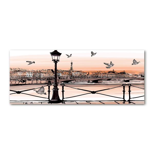 Plexiglas schilderij Schemering in Parijs