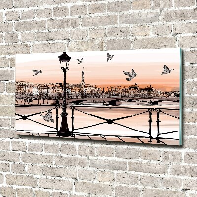 Plexiglas schilderij Schemering in Parijs