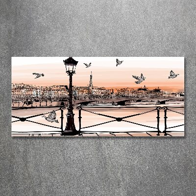 Plexiglas schilderij Schemering in Parijs
