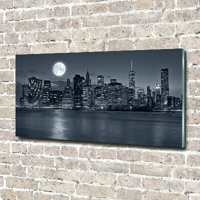 Schilderij op acrylglas New York 's nachts