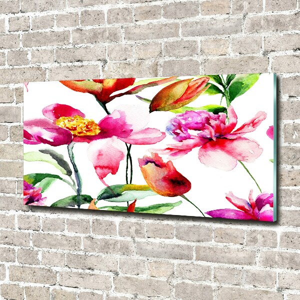 Plexiglas schilderij Wilde bloemen