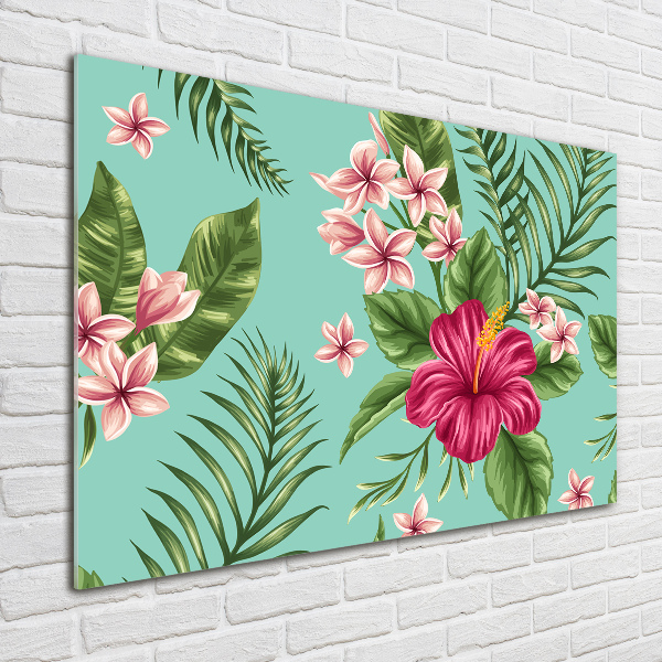 Plexiglas schilderij Hawaiiaanse bloemen