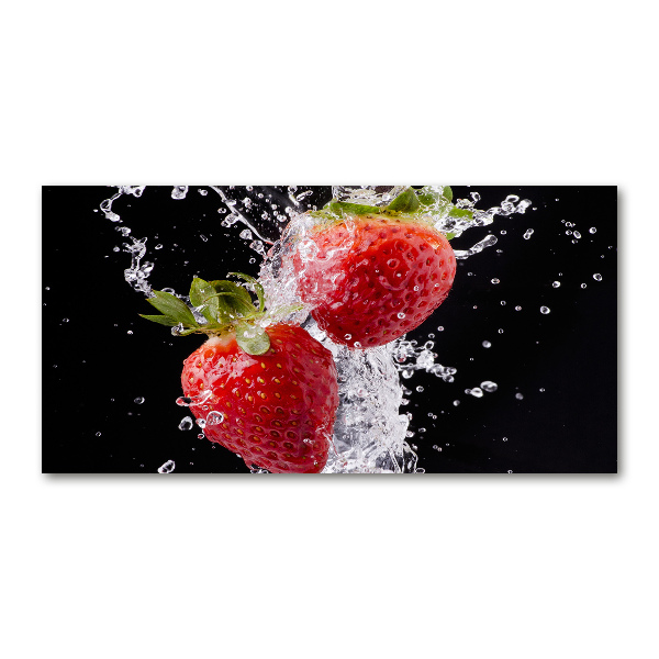 Plexiglas schilderij Aardbeien en water