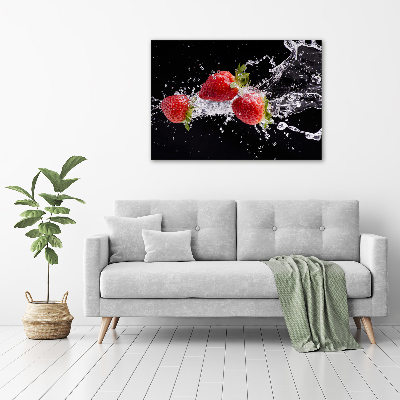 Plexiglas schilderij Aardbeien en water