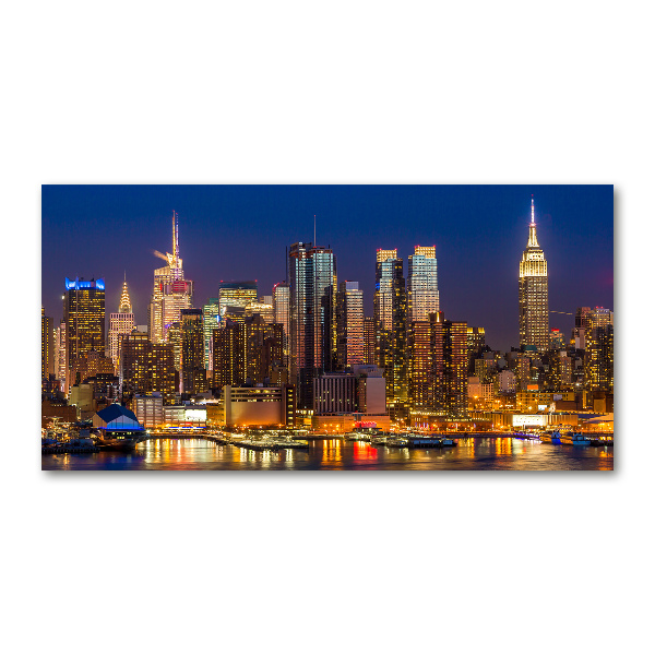 Schilderij op acrylglas Manhattan 's nachts