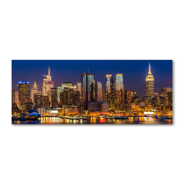 Schilderij op acrylglas Manhattan 's nachts