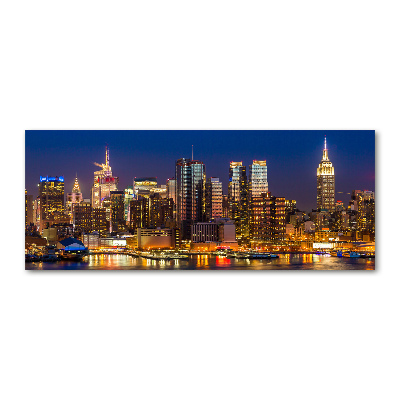 Schilderij op acrylglas Manhattan 's nachts
