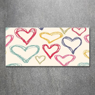 Plexiglas schilderij Kleurrijke harten