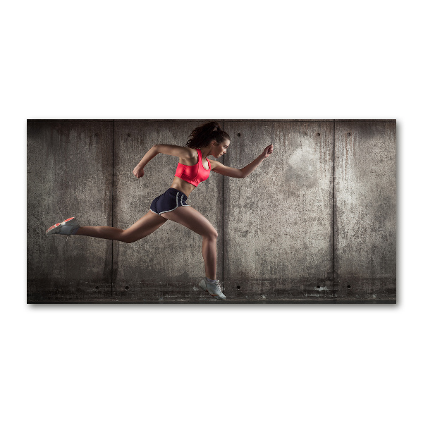 Foto in plexiglas Rennende vrouw