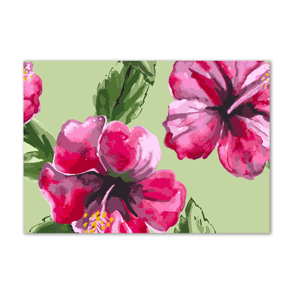 Plexiglas schilderij Hawaiiaanse bloemen