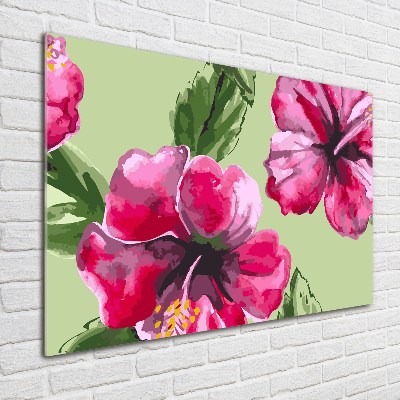 Plexiglas schilderij Hawaiiaanse bloemen