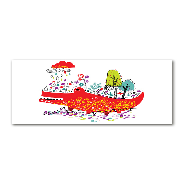 Foto op plexiglas Kleurrijke krokodil