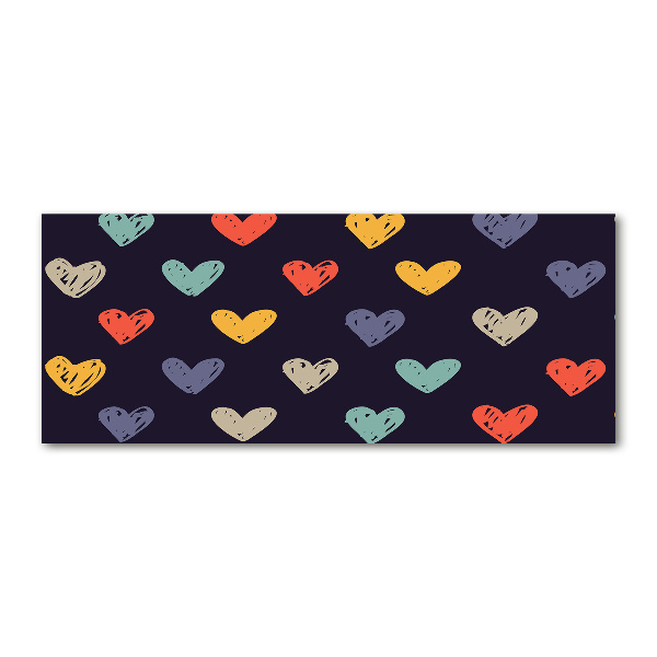 Schilderij op acrylglas Kleurrijke harten