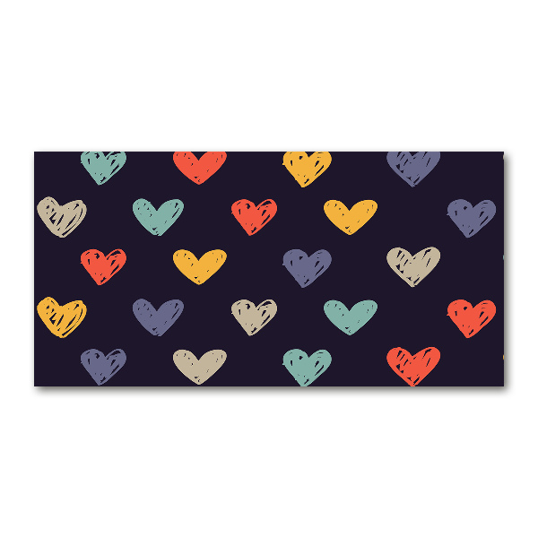 Schilderij op acrylglas Kleurrijke harten