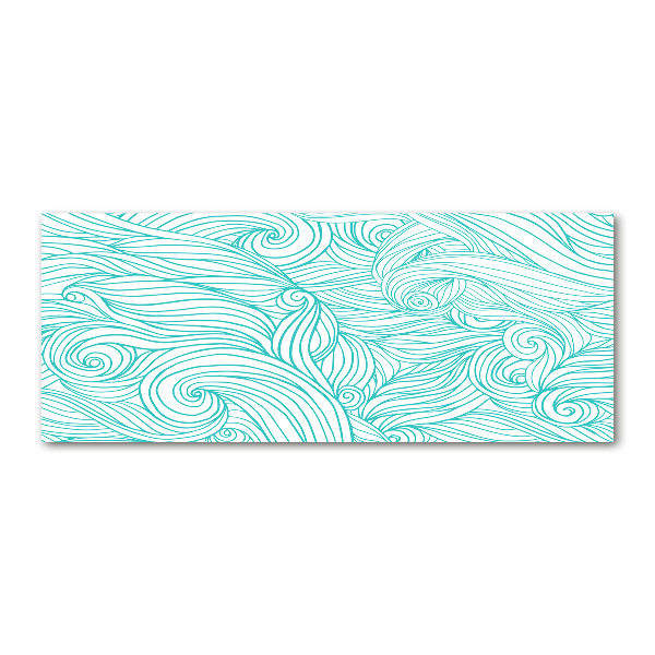 Plexiglas schilderij Blauwe golven