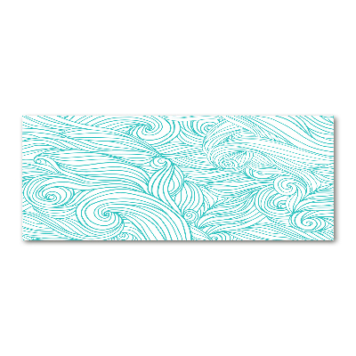 Plexiglas schilderij Blauwe golven
