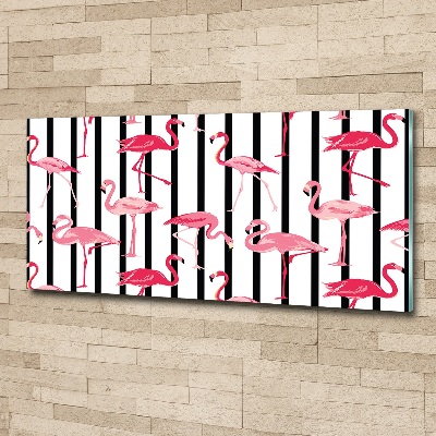 Plexiglas foto Gestreepte flamingo's