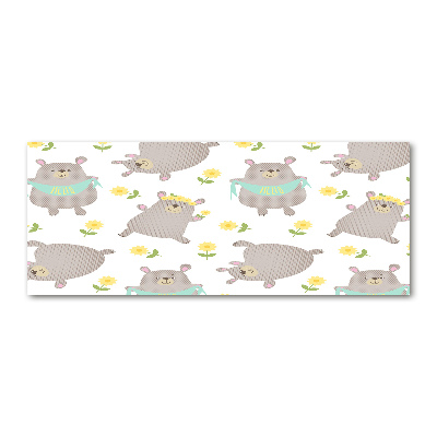 Plexiglas foto Illustratie van een teddybeer