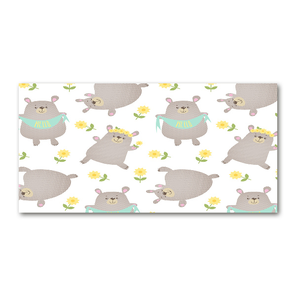 Plexiglas foto Illustratie van een teddybeer