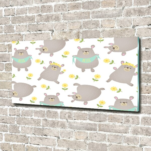 Plexiglas foto Illustratie van een teddybeer