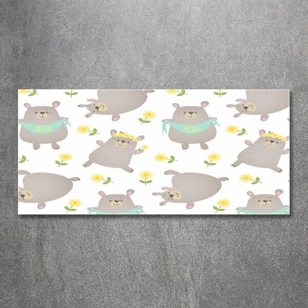 Plexiglas foto Illustratie van een teddybeer